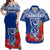 Custom Guam Chamorro Matching Hawaiian Shirt and Dress Guaman Latte Stone Tropical Flowers Blue Version LT14 Blue - Polynesian Pride