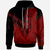 Cook Islands Hoodie Red Color Symmetry Style Unisex Black - Polynesian Pride