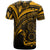 Cook Islands T Shirt Gold Color Cross Style - Polynesian Pride