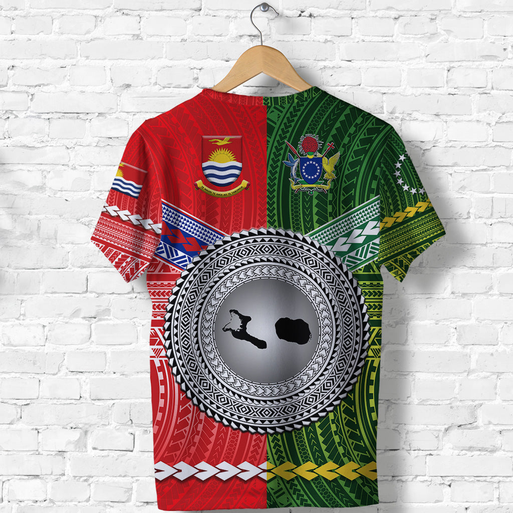 Kiribati And Cook Islands T Shirt Together LT8 - Polynesian Pride