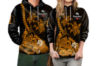 Custom New Caledonia Valentine Couple Love Hoodie My Sunshine Polynesia Turtle Gold LT14 No Men - Polynesian Pride