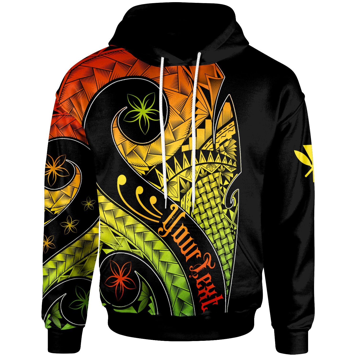 Hawaii Custom Hoodie Hawaii Polynesian Decorative Patterns Unisex Black - Polynesian Pride