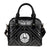 Tahiti Personalised Shoulder Handbag - Tahiti Seal In Polynesian Tattoo Style (Black) - Polynesian Pride