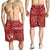 Tonga Personalised Men's Short - Tonga Seal With Polynesian Tattoo Style (Red) - Polynesian Pride