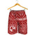 Tonga Personalised Men's Short - Tonga Seal With Polynesian Tattoo Style (Red) - Polynesian Pride