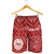 Tahiti Personalised Men's Short - Tahiti Seal In Polynesian Tattoo Style (Red) - Polynesian Pride