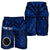 Cook Island Personalised Men's Short - Seal With Polynesian Tattoo Style ( Blue) - Polynesian Pride