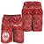 Tahiti Personalised Men's Short - Tahiti Seal In Polynesian Tattoo Style (Red) - Polynesian Pride