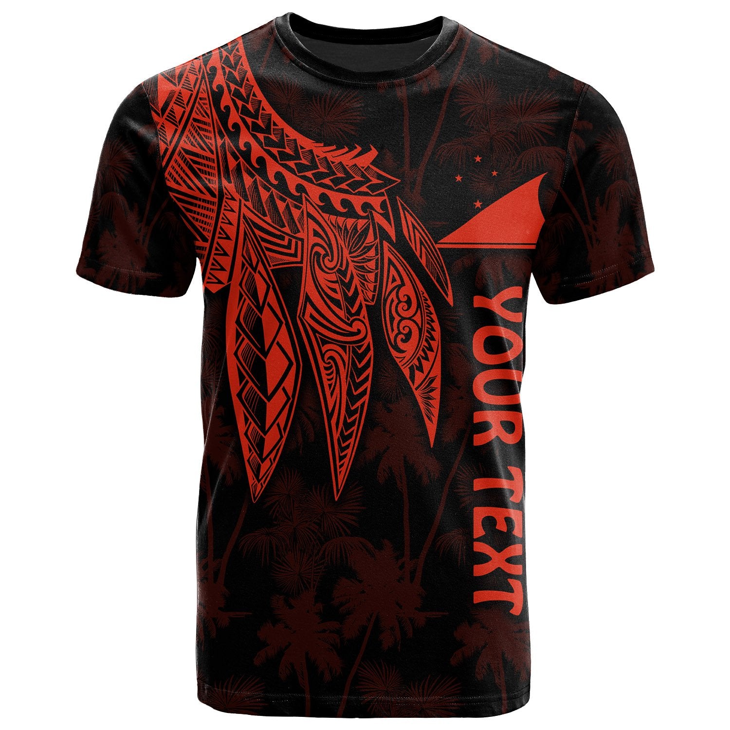 Tokelau Polynesian Custom T Shirt Polynesian Wings (Red) Unisex Red - Polynesian Pride