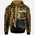 Pohnpei Custom Hoodie Pohnpei Seal In Heartbeat Patterns Style (Gold) Unisex Gold - Polynesian Pride