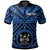 Fiji Custom Polo Fiji Seal With Polynesian Tattoo Style (Blue) Unisex Blue - Polynesian Pride