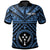 Kosrae Custom Polo Shirt Kosrae Flag In Polynesian Tattoo Style (Blue) Unisex Blue - Polynesian Pride