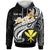 Hawaii Custom Hoodie Kanaka Maoli Polynesian Patterns Plumeria (Black) Unisex Black - Polynesian Pride