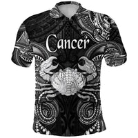 Cancer Zodiac Polynesian Polo Shirt Unique Style Black LT8 - Polynesian Pride