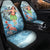 Federated States of Micronesia Car Seat Cover - Polynesian Girls With Shark Universal Fit Red - Polynesian Pride