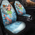 Papua New Guinea Car Seat Cover - Polynesian Girls With Shark Universal Fit Red - Polynesian Pride