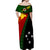 PNG Hibiscus Tribal Pattern Off Shoulder Long Dress - Simbu Province LT7 - Polynesian Pride