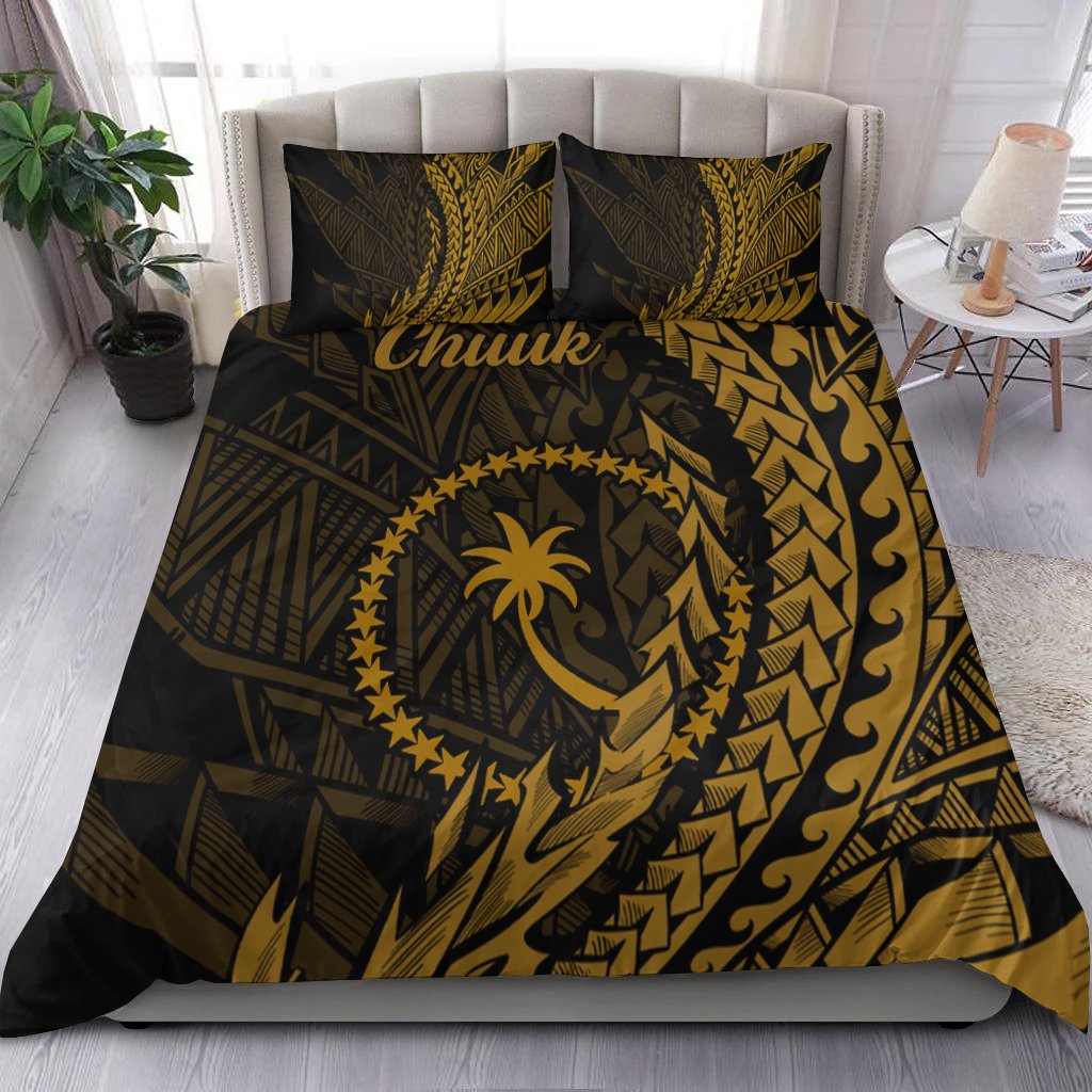 Chuuk Bedding Set - Wings Style Black - Polynesian Pride