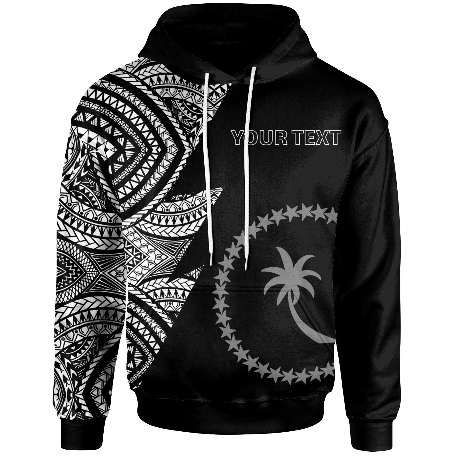 Chuuk Custom Personalized Hoodie Flash Style White Unisex White - Polynesian Pride