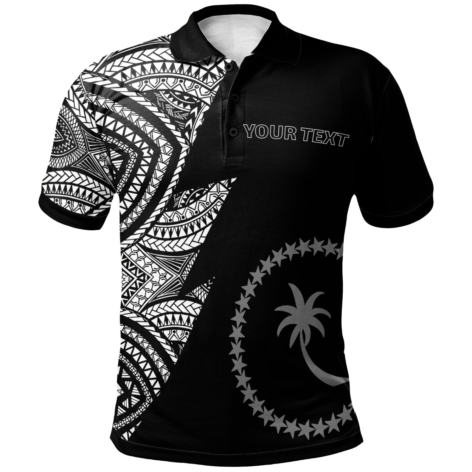 Chuuk Custom Polo Shirt Flash Style White Unisex White - Polynesian Pride