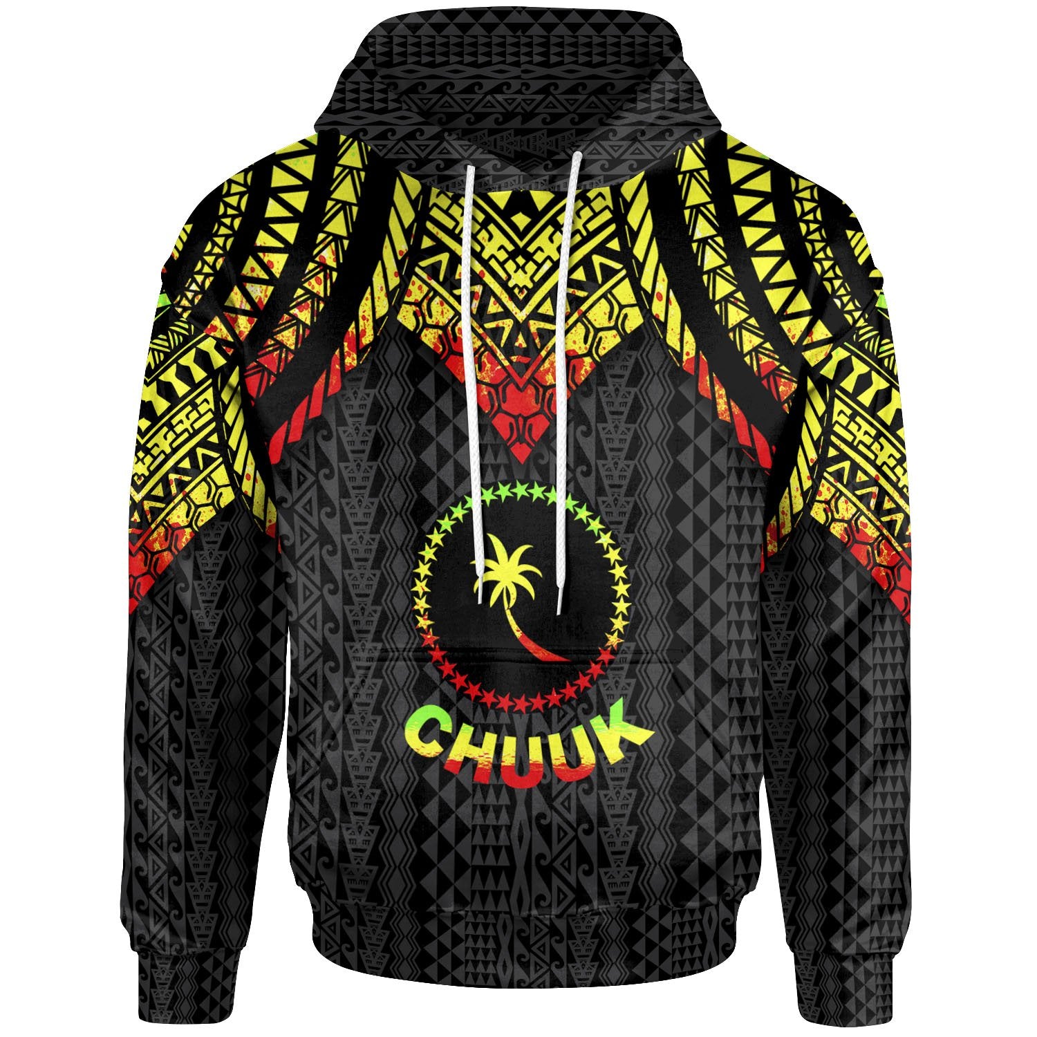 Chuuk Hoodie Polynesian Armor Style Reagge Unisex Reagge - Polynesian Pride