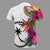 Chuuk Micronesian T Shirt Hibiscus White Pattern - Polynesian Pride