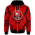 Chuuk Zip Hoodie Classic Vignette Style Unisex Red - Polynesian Pride