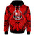 Chuuk Hoodie Classic Vignette Style Unisex Red - Polynesian Pride