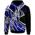 Chuuk Hoodie Tribal Flower Special Pattern Blue Color Unisex Blue - Polynesian Pride