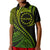 Cook Islands Polo Shirt Green Polynesian Wave Style LT9 Kid Green - Polynesian Pride