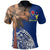 Cook Islands Polo Shirt Polynesian Palm Tree Flag Unisex Blue - Polynesian Pride