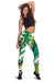 Cook Islands Women Legging Artsy Style - White LT9 - Polynesian Pride