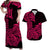 Hawaii Kakau Matching Dress and Hawaiian Shirt Polynesian Flower Tribal Pink Version LT9 Pink - Polynesian Pride