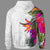 Polynesian Custom Zip up Hoodie Hibiscus White Pattern - Polynesian Pride