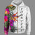 Polynesian Custom Zip up Hoodie Hibiscus White Pattern Unisex White - Polynesian Pride