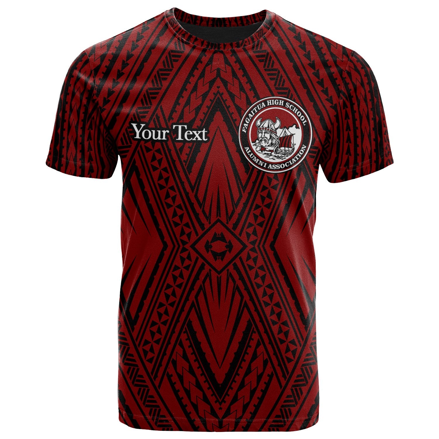 Samoa T Shirt Custom Fagaitua High School Polynesian Patterns Unisex Red - Polynesian Pride