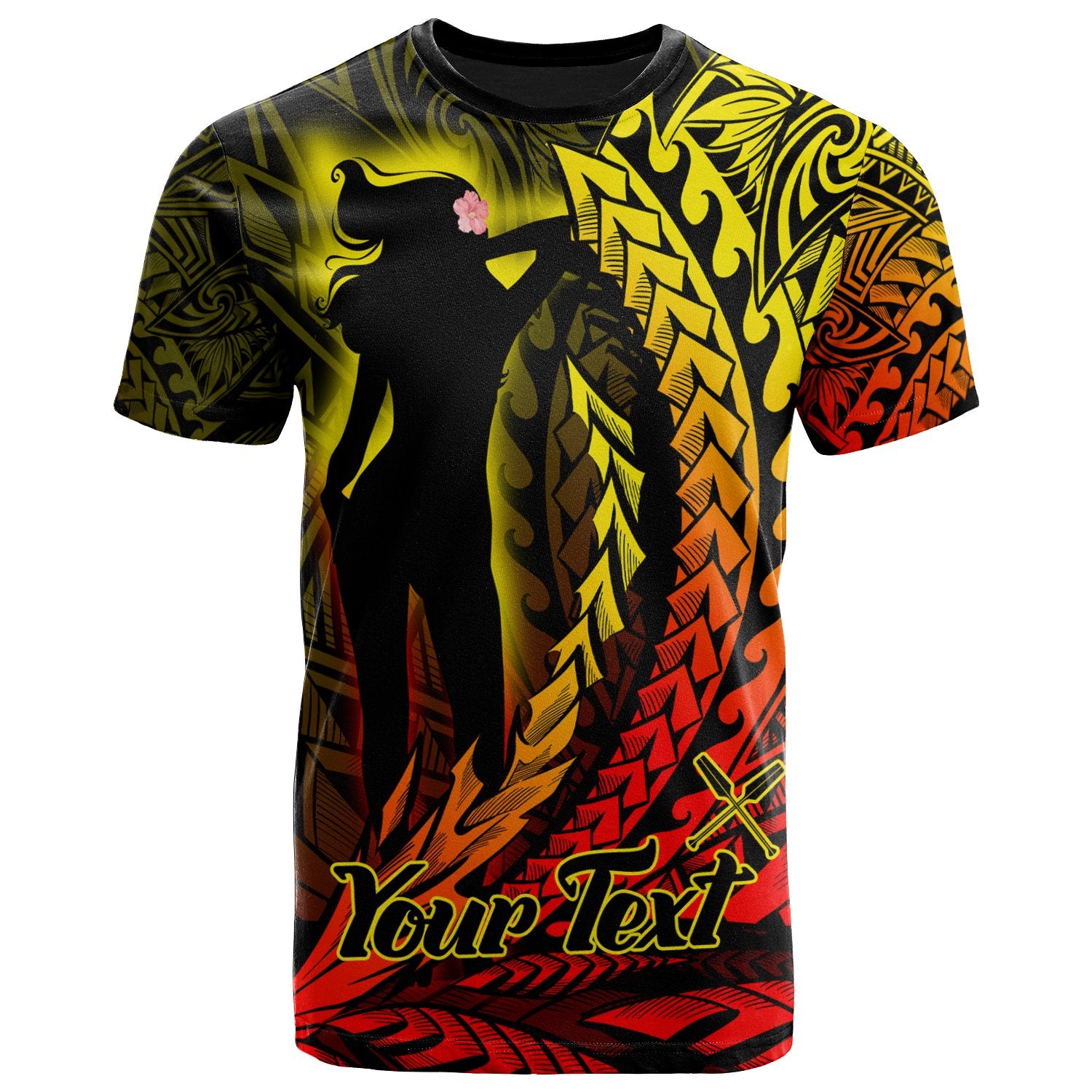 American Samoa Custom T Shirt Taema Leone Wings Style Unisex Black - Polynesian Pride