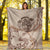 Nauru Premium Blanket - Hibiscus Flowers Vintage Style - Polynesian Pride