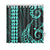 Hawaii Kakau Turquoise Polynesian Shower Curtain 177 x 172 (cm) Turquoise - Polynesian Pride