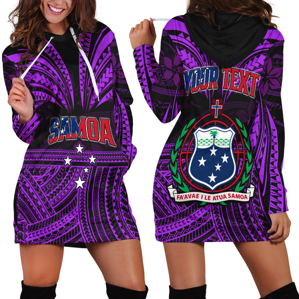 (Custom Personalised) Samoa Tatau Hoodie Dress Purple Polynesian Proud Samoan LT13 Purple - Polynesian Pride