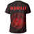 Hawaii Kakau Coat of Arms T Shirt Red - Polynesian Pride