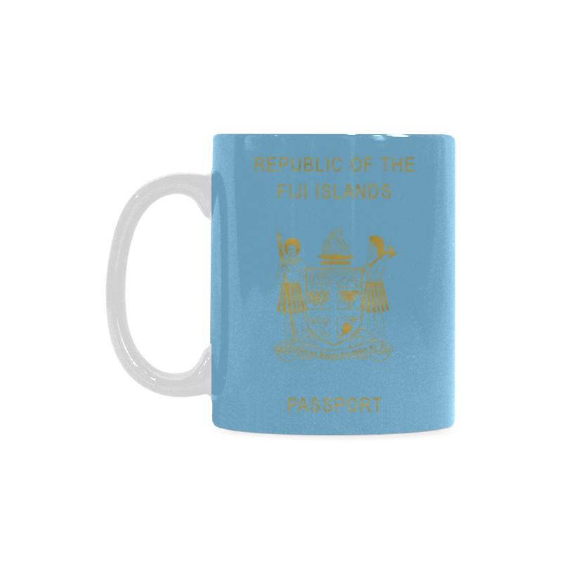 Fiji Passport White Mug One Style One Size Blue - Polynesian Pride