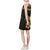 Polynesian Sleeveless V Neck Dress - Black Turtle Yellow - Polynesian Pride