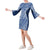 Tonga Pattern Bell Sleeve Dress Blue Women - Polynesian Pride