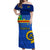 Tafea Province Off Shoulder Long Dress Vanuatu Proud LT13 Long Dress Blue - Polynesian Pride