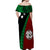 PNG Hibiscus Tribal Pattern Off Shoulder Long Dress - East New Britain LT7 - Polynesian Pride