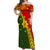 PNG Hibiscus Tribal Pattern Off Shoulder Long Dress - Eastern Highlands LT7 Long Dress Red - Polynesian Pride