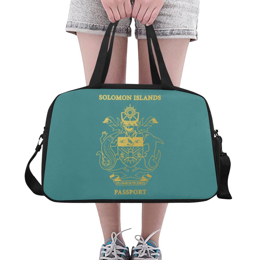 Solomon Islands Passport Fitness Handbag Solomon Islands One Size Blue - Green - Polynesian Pride
