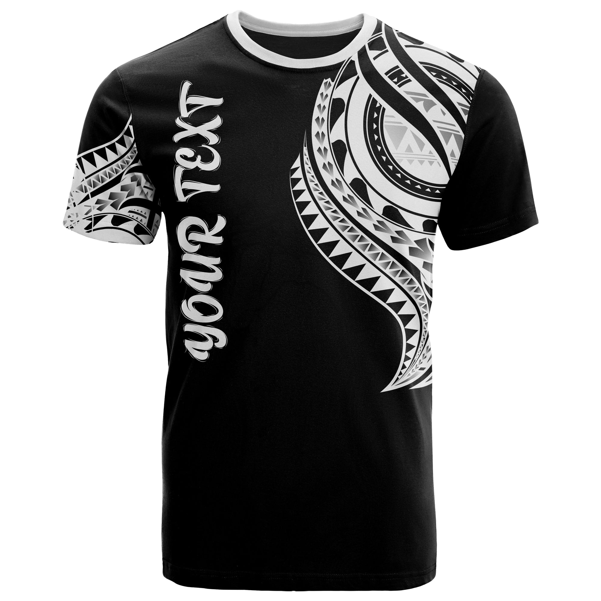 Tokelau Custom T Shirt Tokelau Tatau White Patterns Unisex Black - Polynesian Pride