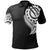 Tonga Polo Shirt Tongan Tatau White Patterns With Coat Of Arms Unisex Black - Polynesian Pride